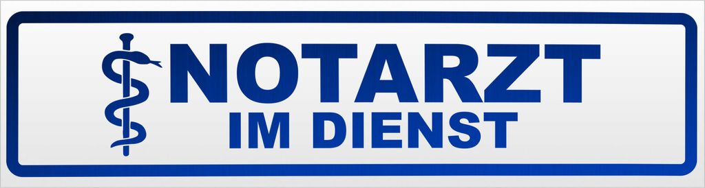 Kiwistar Notarzt im Dienst Magnetschild Schild magnetisch - 20cm Blau - reflektierend - Magnetfolie für Auto PKW Kfz