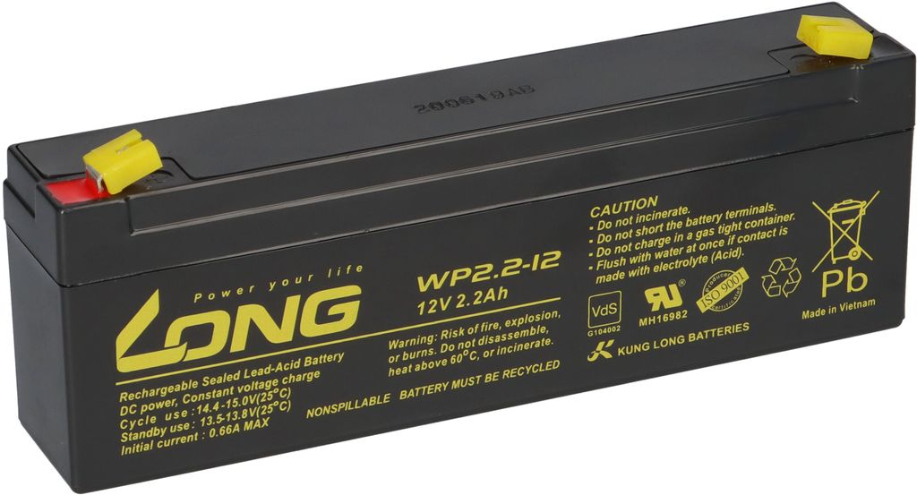 Bleiakku 12V 2,2Ah SAK2 GHV9240001V0010 KNX AGM VdS