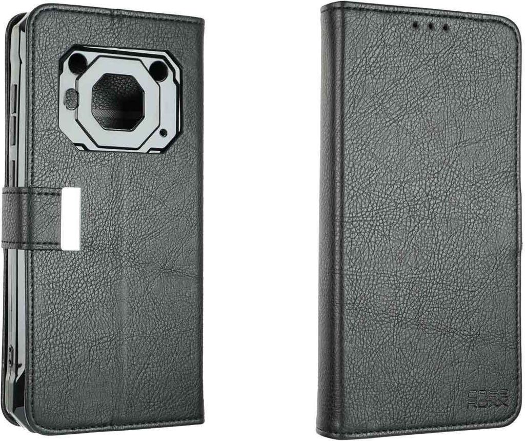 Caseroxx Custodia Outdoor In Pelle Nera Per Blackview BV8000 Pro, Con Clip, Protezione Premium