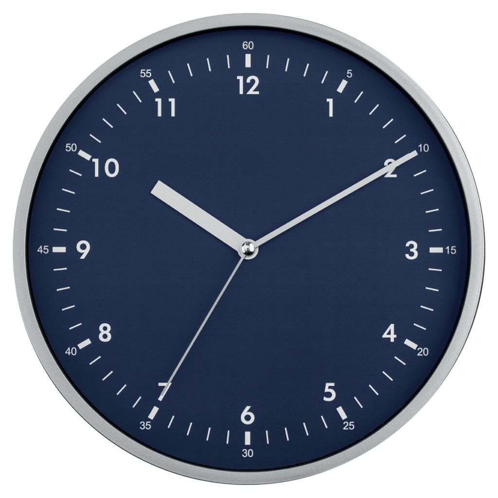Design Wanduhr Silber 25 cm – Analoge Wanduhr mit Produktbild 