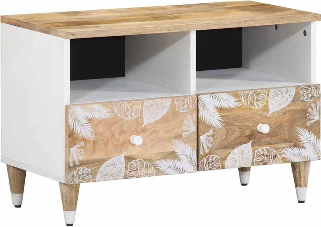TV-Schrank 70x33,5x46 cm Massivholz Mango