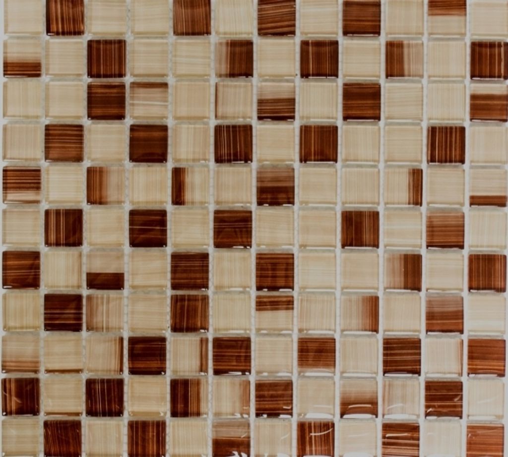 Mosaikfliese Transluzent strichbeige Glasmosaik Crystal strichbeige MOS74-1209_f | 10 Mosaikmatten