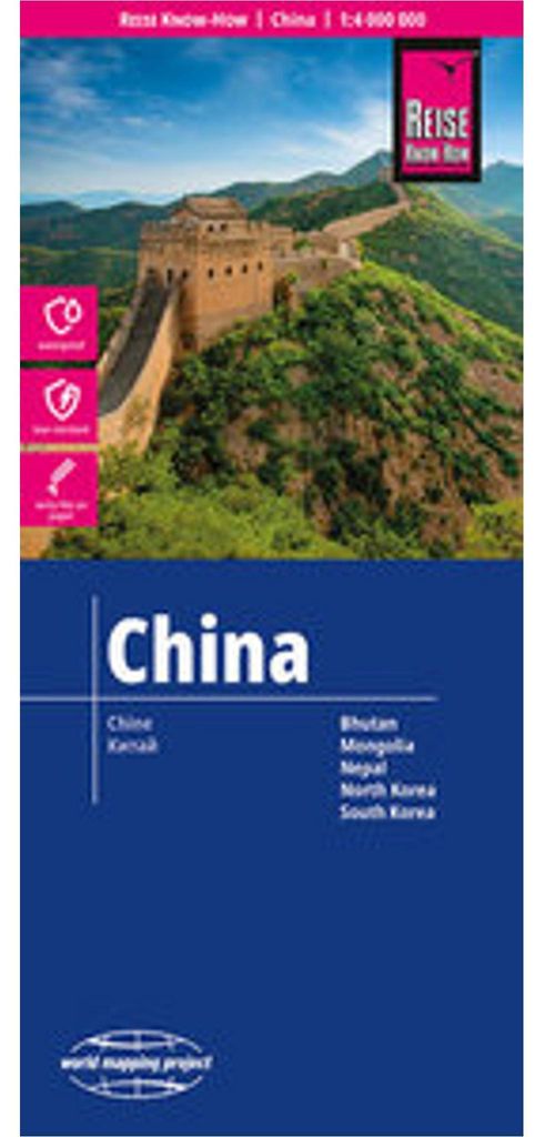 Mappa dettagliata della Cina per viaggiatori (scala Immagine del prodotto 