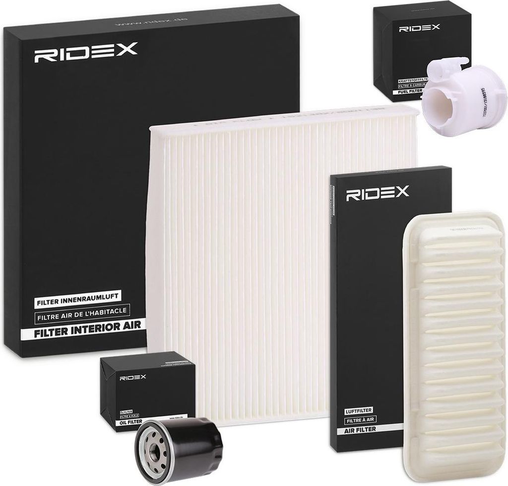 RIDEX Filterset Inspektionspaket Filtersatz für TOYOTA Yaris Schrägheck (P9) für LEXUS CT (ZWA10)