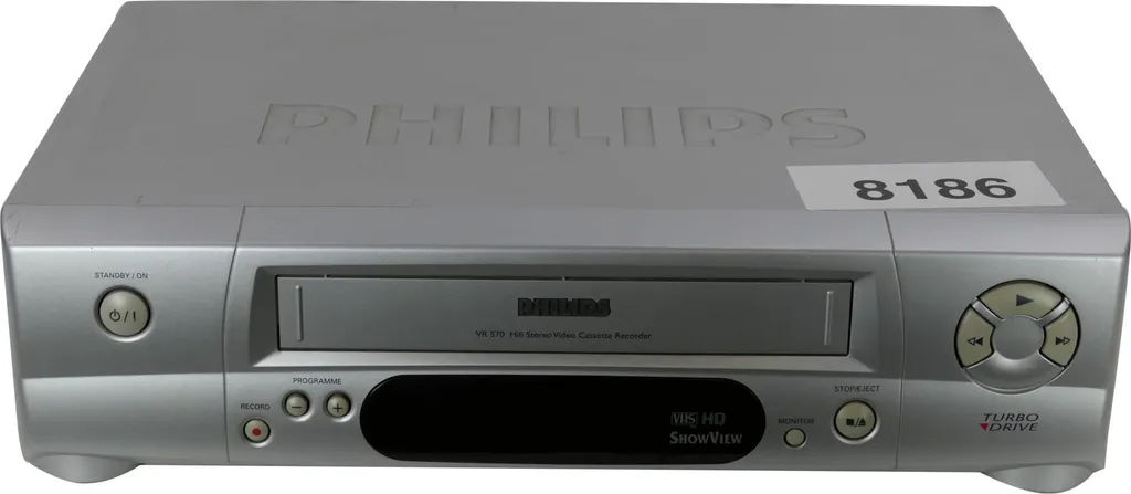 Philips VR 570 - Magnétoscope VHS 6 Têtes avec Qualité Hi-Fi Stéréo