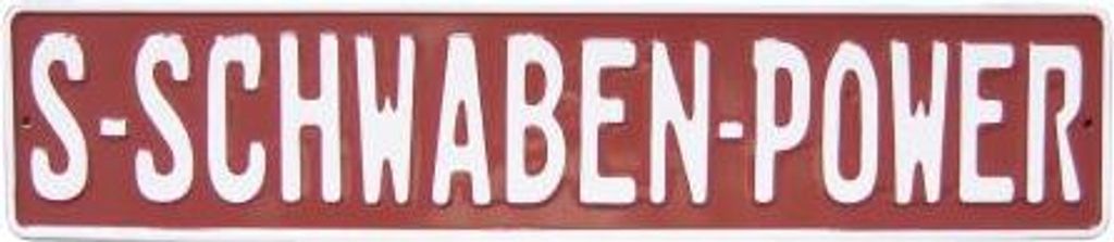 Alu-Schild - S-Schwaben Power - 07506 - Gr. ca. 52 x 11 cm