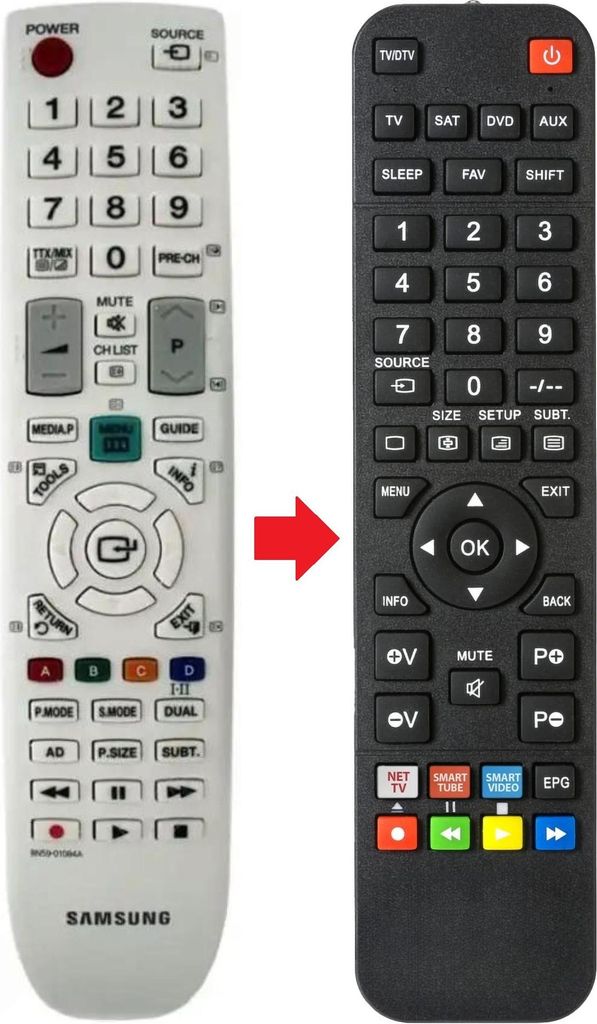 Fernbedienung passend für SAMSUNG BN5901084A | LE22C451