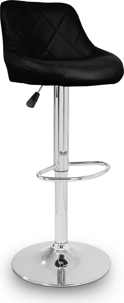 Aga Tabouret de bar noir MR2000BLACK : Hauteur réglable et assise confort