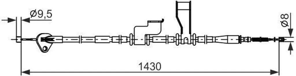 Câble de frein à main i10 PA Bosch 1 987 482 835 - Pièce de rechange