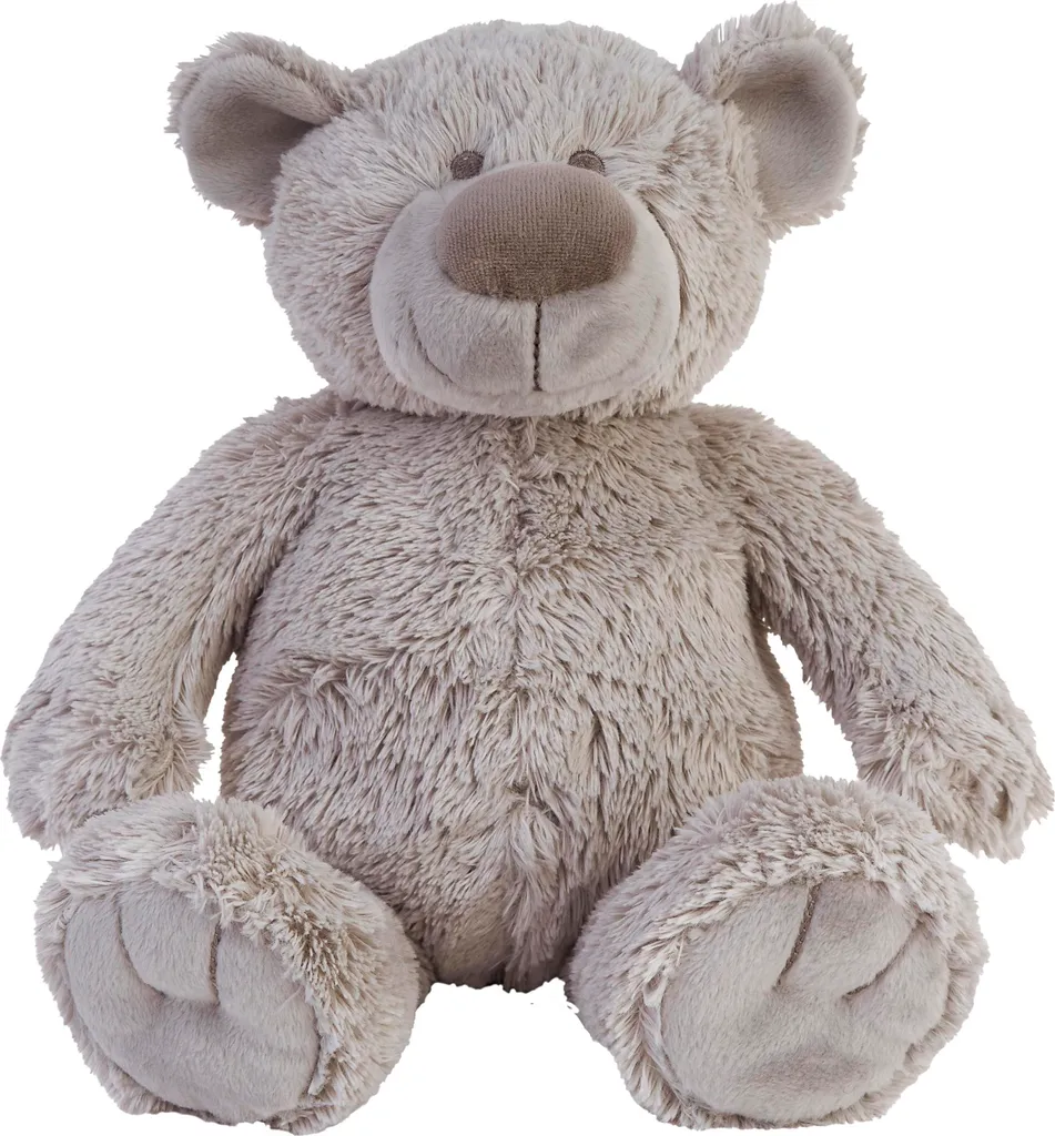 Ours en peluche Brice Happy Horse 27 cm gris : doudou lavable et sûr