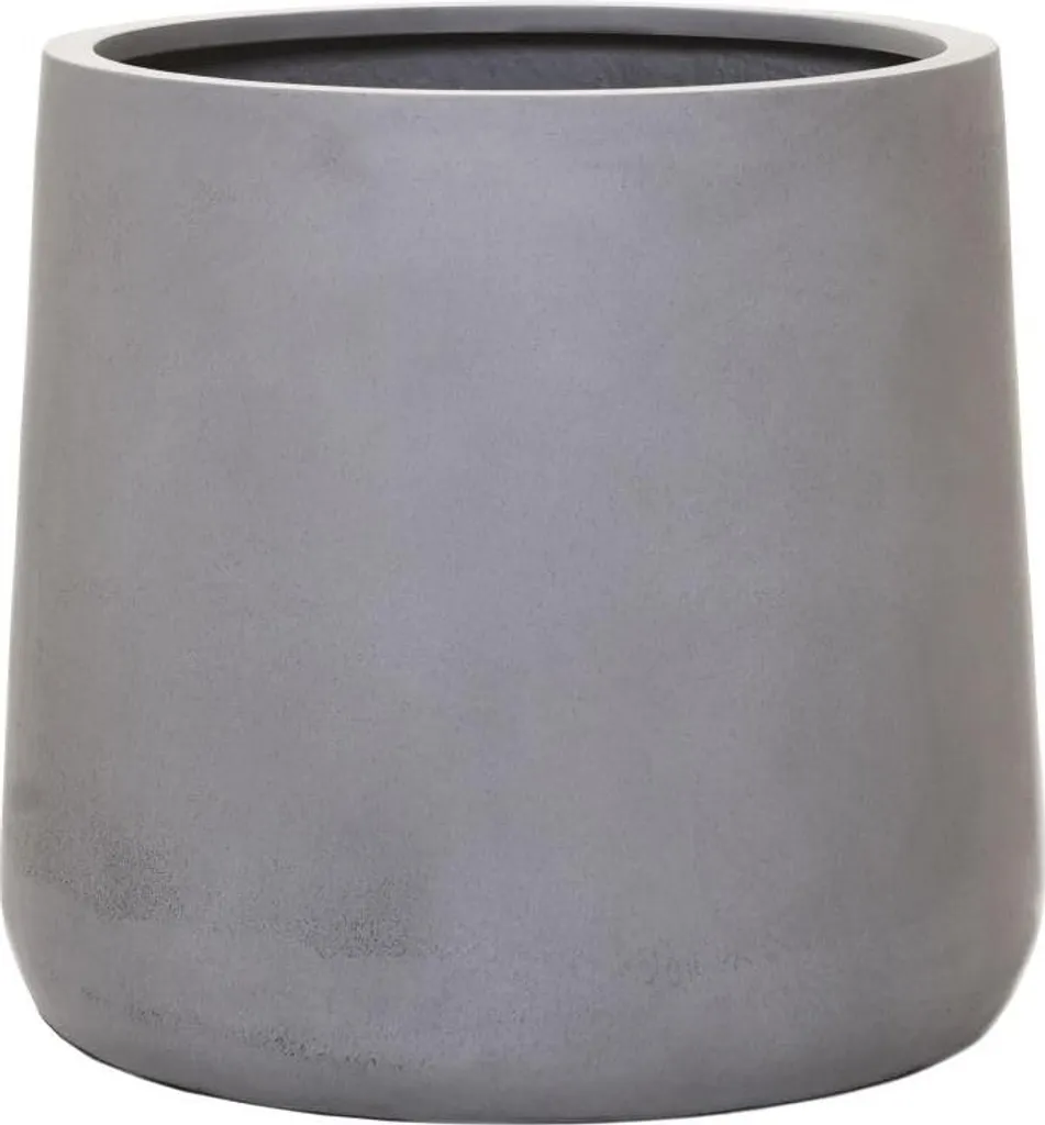 VIVANNO VEKRA pot de fleurs rond gris béton en fibre de verre 55 cm