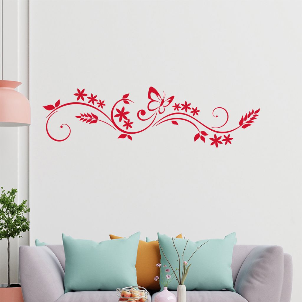 Tribal - Sterne - Schmetterling Wandtattoo in 6 Größen - Wandaufkleber Wall Sticker - Dekoration, Küche, Wohnzimmer, Schlafzimmer, Badezimmer