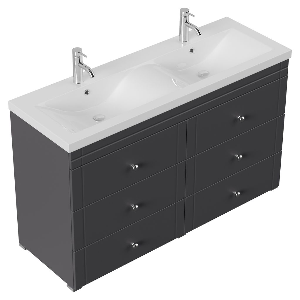 Stand Badmöbel Gallo Klassik SoftClose anthrazit : Anthrazit