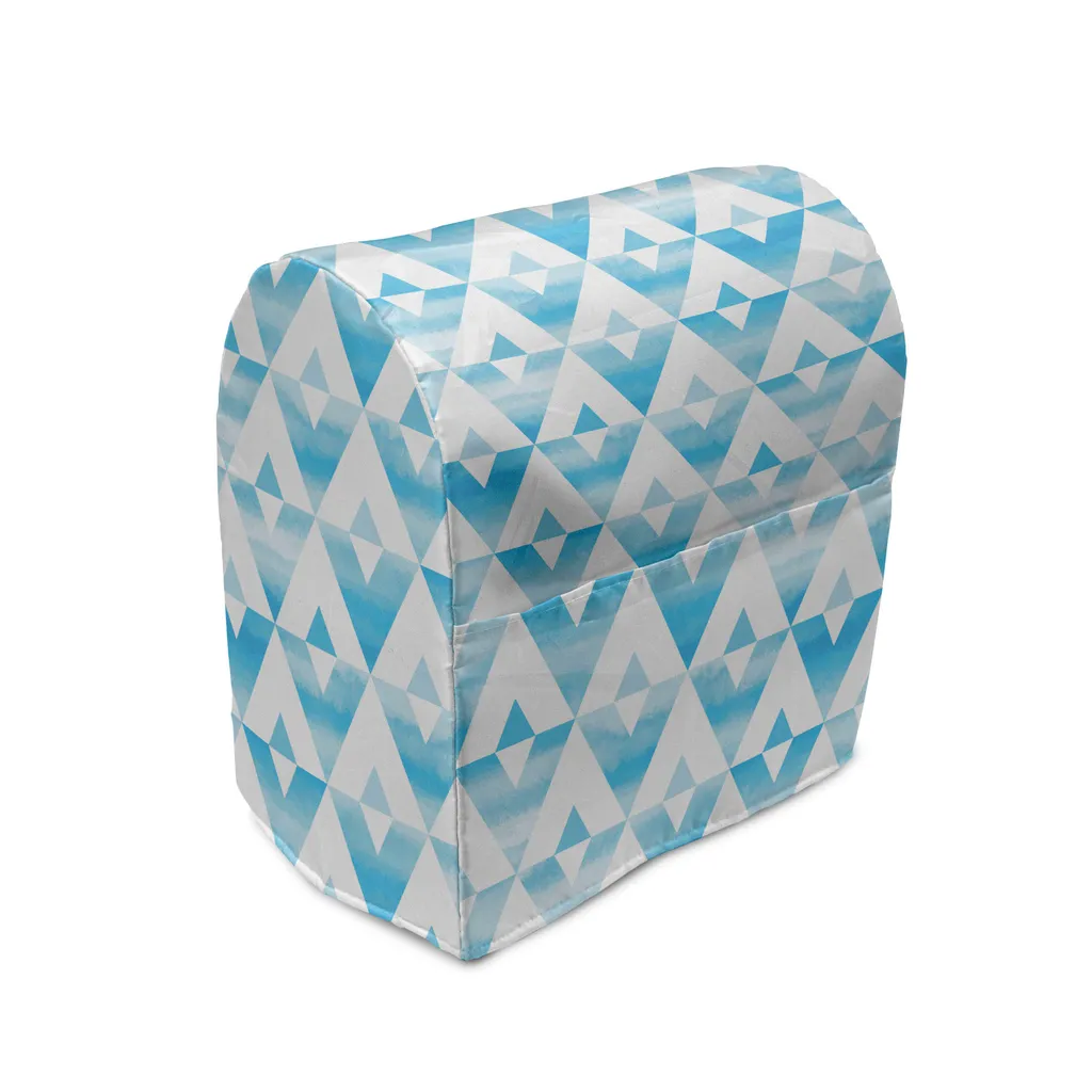ABAKUHAUS Housse de Mixeur Moderne Bleu Bébé aux Motifs Triangulaires