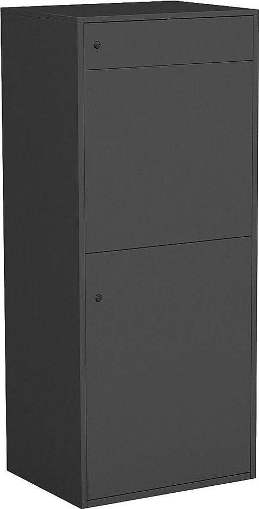 Anthrazitfarbener Paketkasten - L 45 x B 35 x H 105 cm - COLIBRI