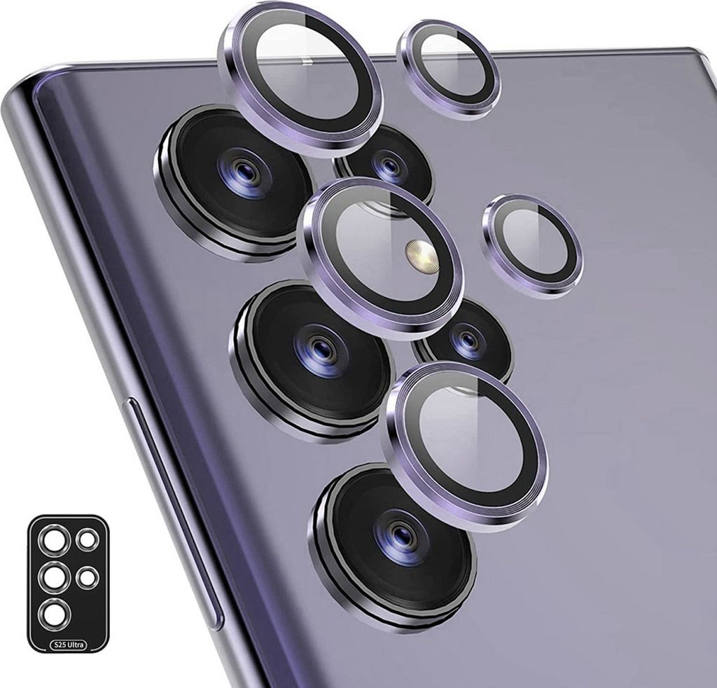 Kameraschutzglas + Ring für Linse Samsung Galaxy S25 Ultra 5G Aluminium robust