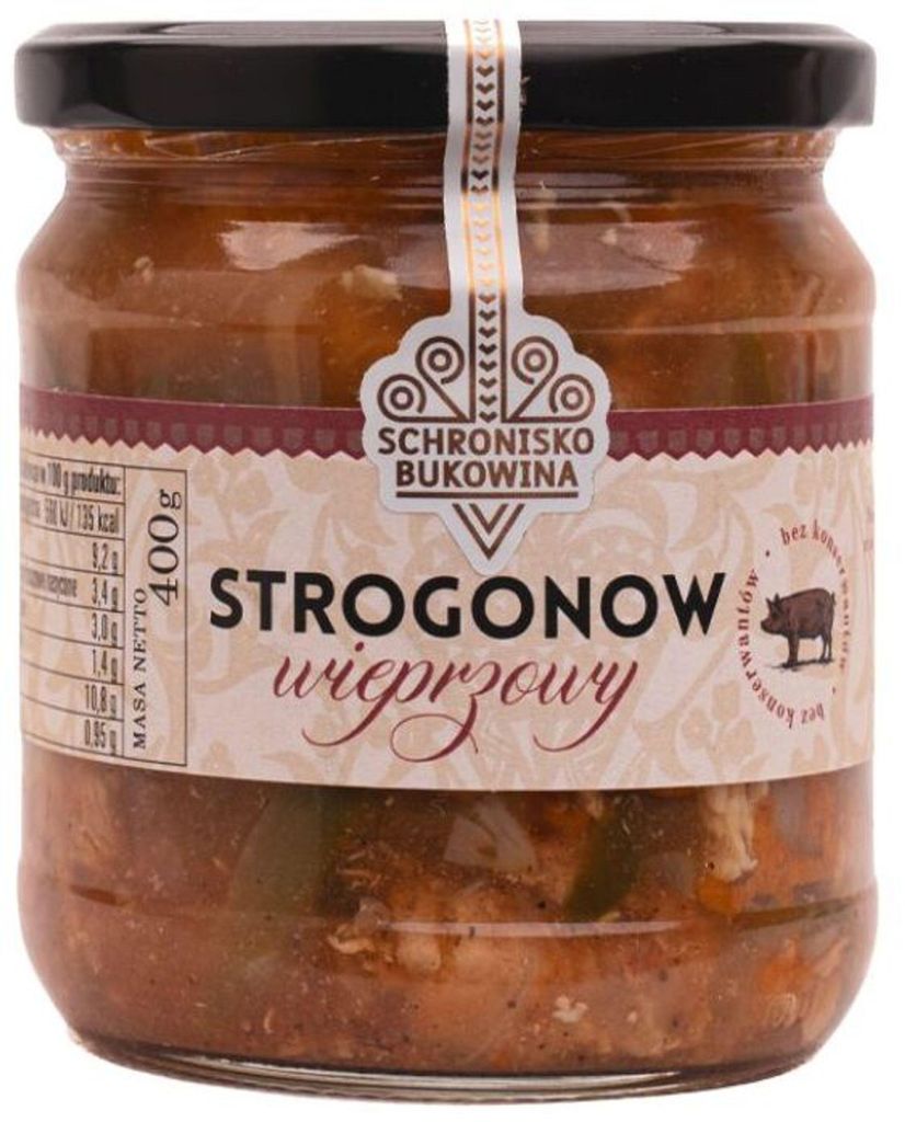 Émincé de porc à la Stroganoff, 400 g – Schronisko Bukowina Image du produit 