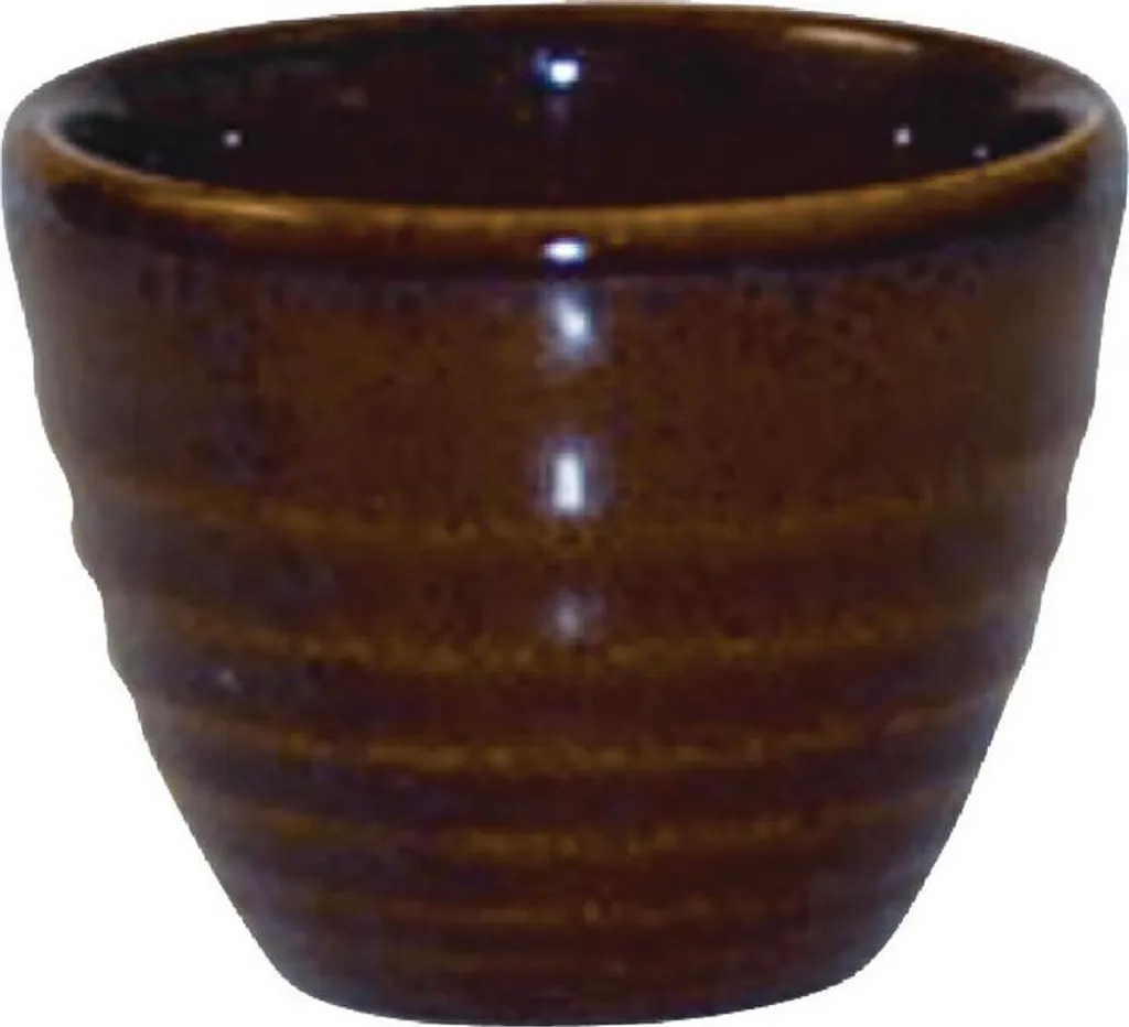 Service de 12 Pots à Dips pour Tapas et Apéritifs Churchill Brun 57 ml