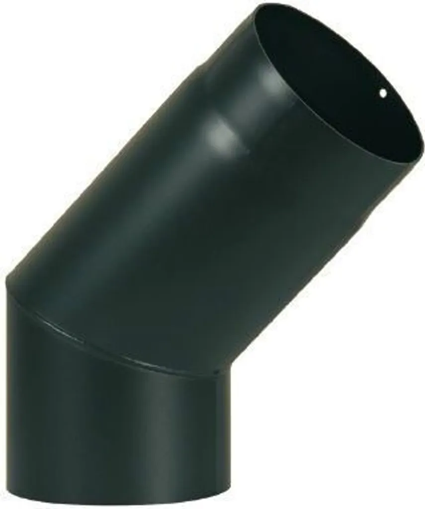 Gomito Canna Fumaria 160 mm Nero 45° - Miglior Rapporto Qualità Prezzo - 1