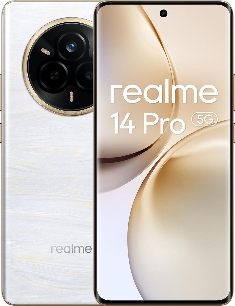 Realme 14 Pro 5G 256 GB Dual-Sim Peal White Neu Produktbild 