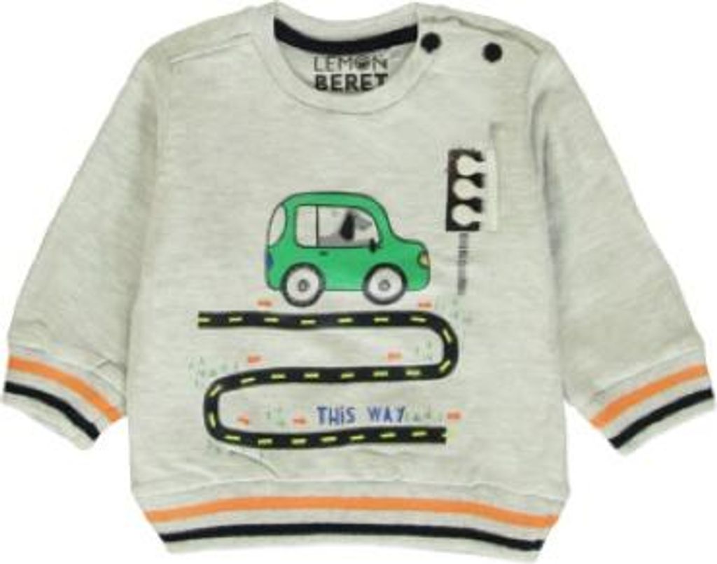 Lemon Beret Baby Sweatshirt hellgrau 74