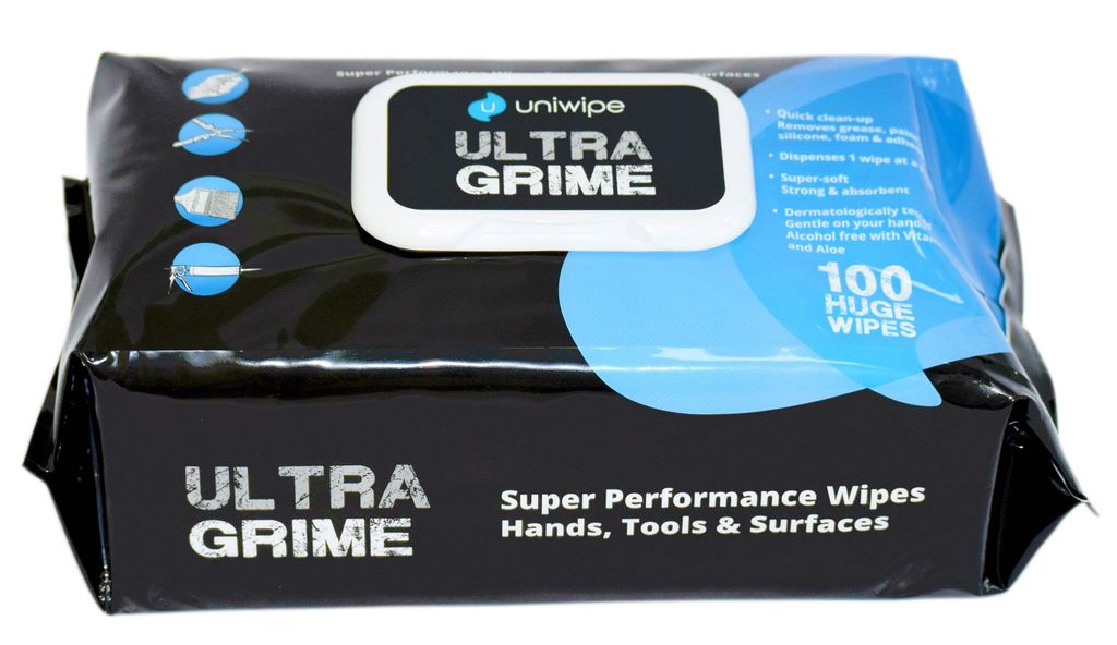 uniwipe Ultragrime Industrielle Mehrzweck Reinigungstücher Hand Tücher 1,9kg Box
