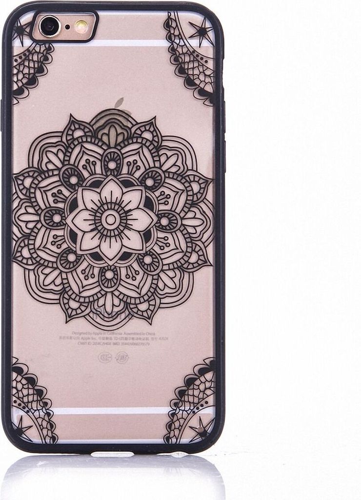 Handy Hülle Mandala für Samsung Galaxy S7 Edge Design Case Schutzhülle Motiv Indianische Spitze Cover Tasche Bumper Schwarz