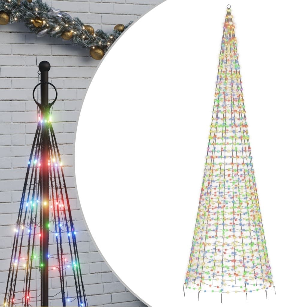 LED-Weihnachtsbaum 1534 LEDs Mehrfarbig 500 cm