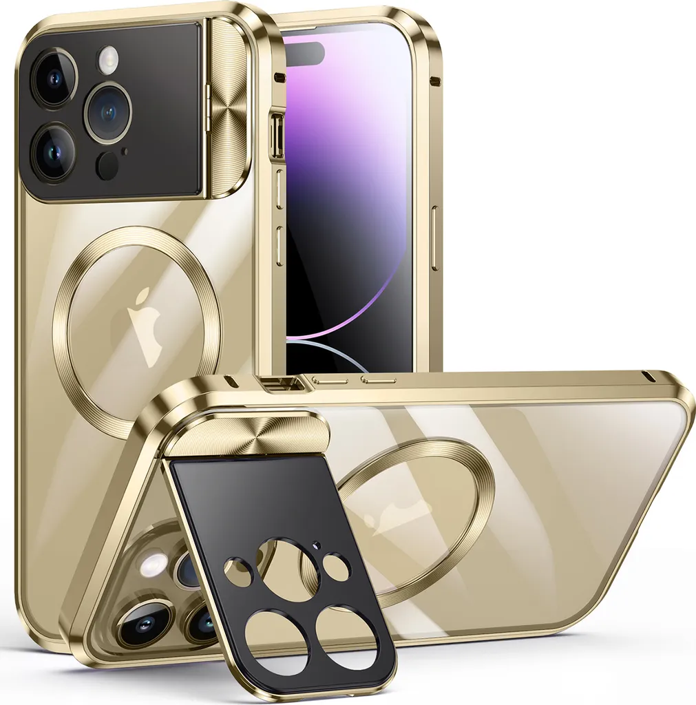 SUPER OFFERTA: Custodia iPhone 13 Pro Oro MagSafe Metallo - Comprala Ora!