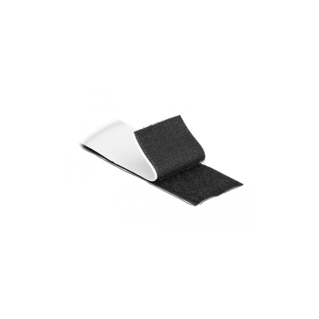Ruban auto-agrippant adhésif mâle et femelle 50mm x 1m Noir