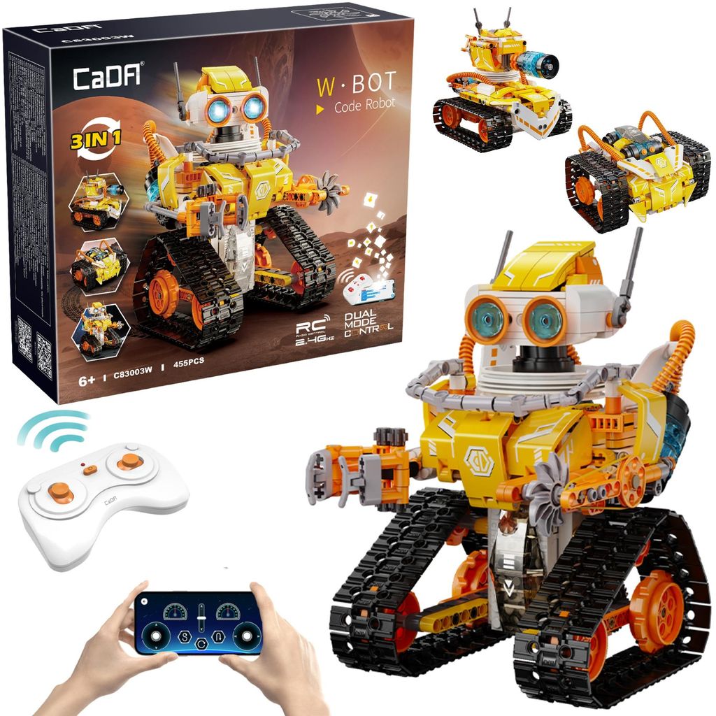 Konstruktionsspielzeug CaDA Code Robot RC 3-in-1, 455 Produktbild 