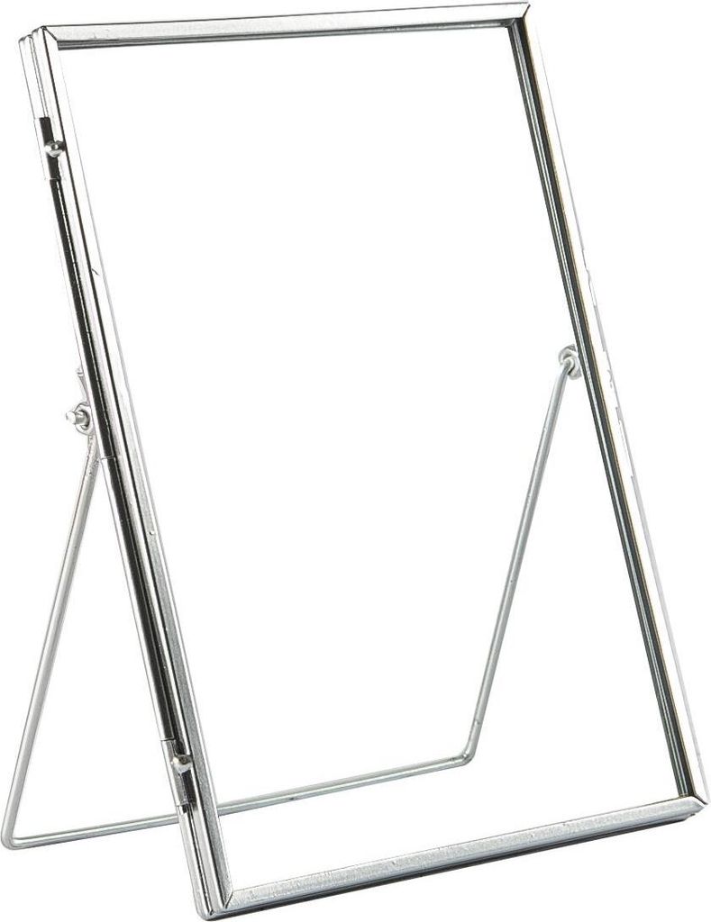 Nicola Spring Stehende Metallfoto-Frames - freistehender Metallic-Tischschreibtisch-Bildanzeige - 6 "x 8" - Silber - Pack von 5