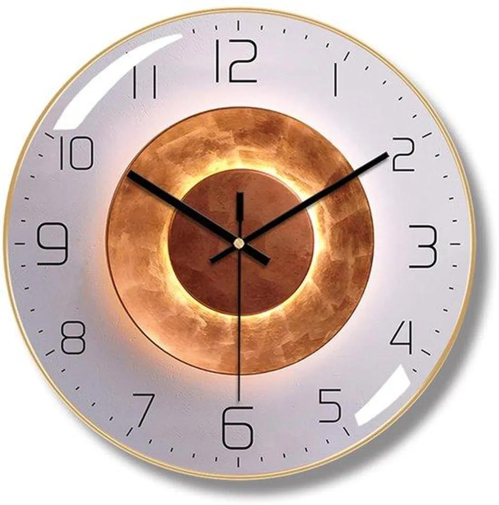 Horloge murale décorative métal pour salon moderne et chambre apaisante