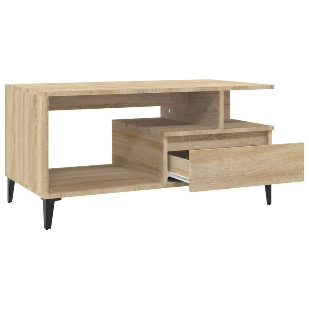 Tavolino Basso SYFAX Rovere Sonoma 90cm - Eleganza per il tuo Living - 5