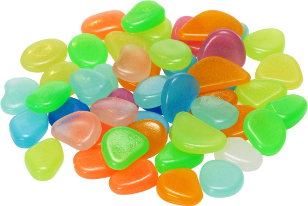 Leuchtsteine Bunter Mix, 50 Stück Produktbild 