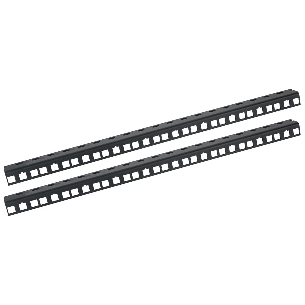 HMF 66810-02 Rackschiene für Serverschrank, 10U, 10 Zoll, Schwarz