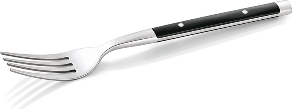 24x Menügabel Bistro Trend, 20 cm, Edelstahl 18/10 mit Kunststoffgriff schwarz, Gabel