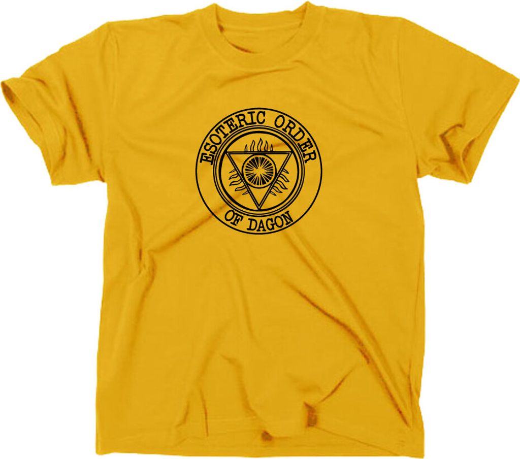 Styletex23 T-Shirt Esoteric Order Of Dagon Symbol Logo, HP Lovecraft, gelb, S