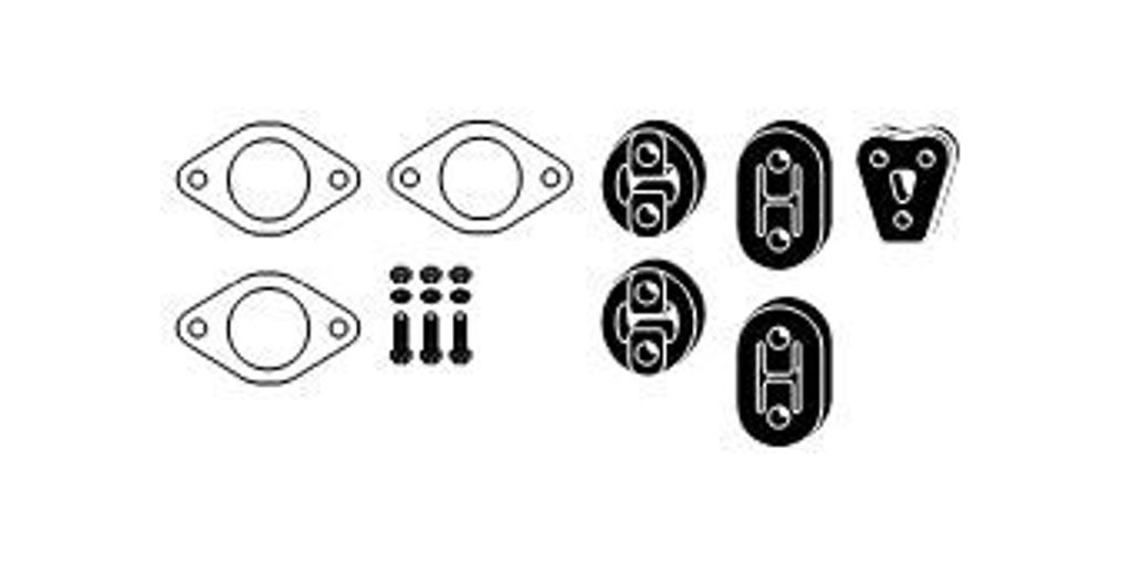 HJS 82 49 8382 Montagesatz Auspuffanlage Abgasanlage für HYUNDAI TERRACAN (HP)