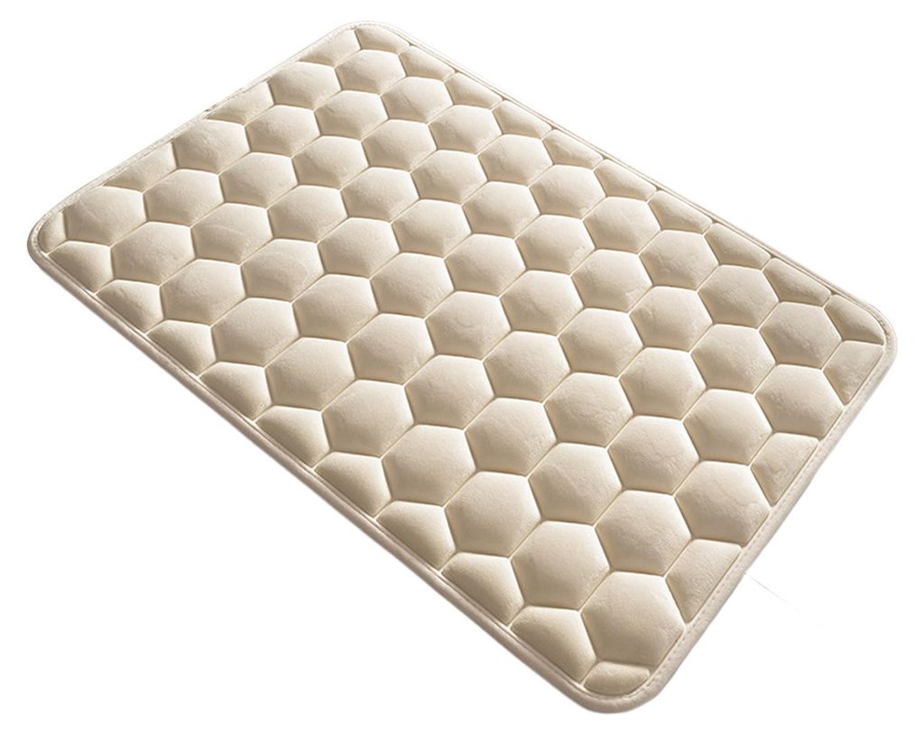 Badematte aus Memory-Schaum, saugfähiger Badteppich mit Wabenstruktur, schnelltrocknend, rutschfest, für Bad, Küche und Schlafzimmer