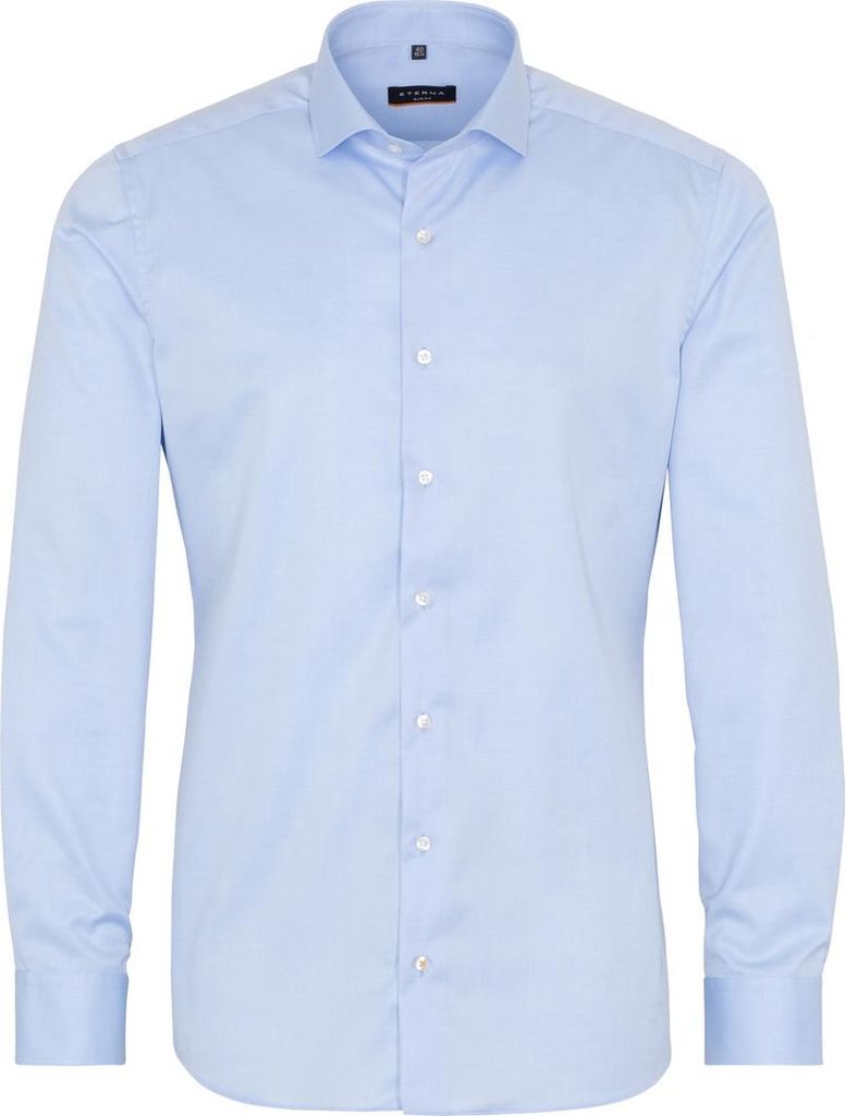 Eterna Herren Hemd Super Slim Fit 8817 Z182 Gr. 43 blau