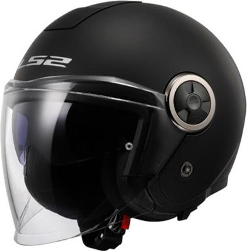 LS2 Jethelm "OF620 Classy Solid" 3 Helms schwarz matt, Gr. 57 / 58 = M
