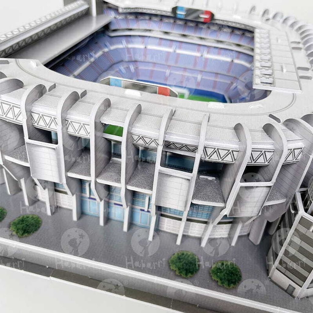 3D Bernabeu Stadion Modell Bausatz – Puzzle Ohne Kleber – 35,8 X 35 X 10 Cm – Geschenk Für Fußballfans