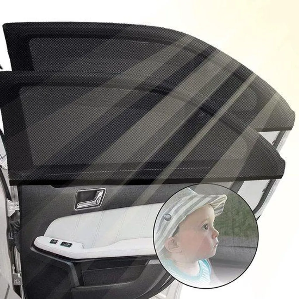Pare-soleil voiture haute densité - Protection UV bébé lot de 2 pièces