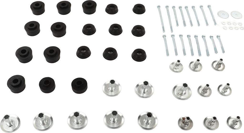 60-teiliges Karosserie-Kabinenmontage-Buchsen-Set KF04060BK Ersatz für Ford Super Duty 2WD 4WD 2008–2016