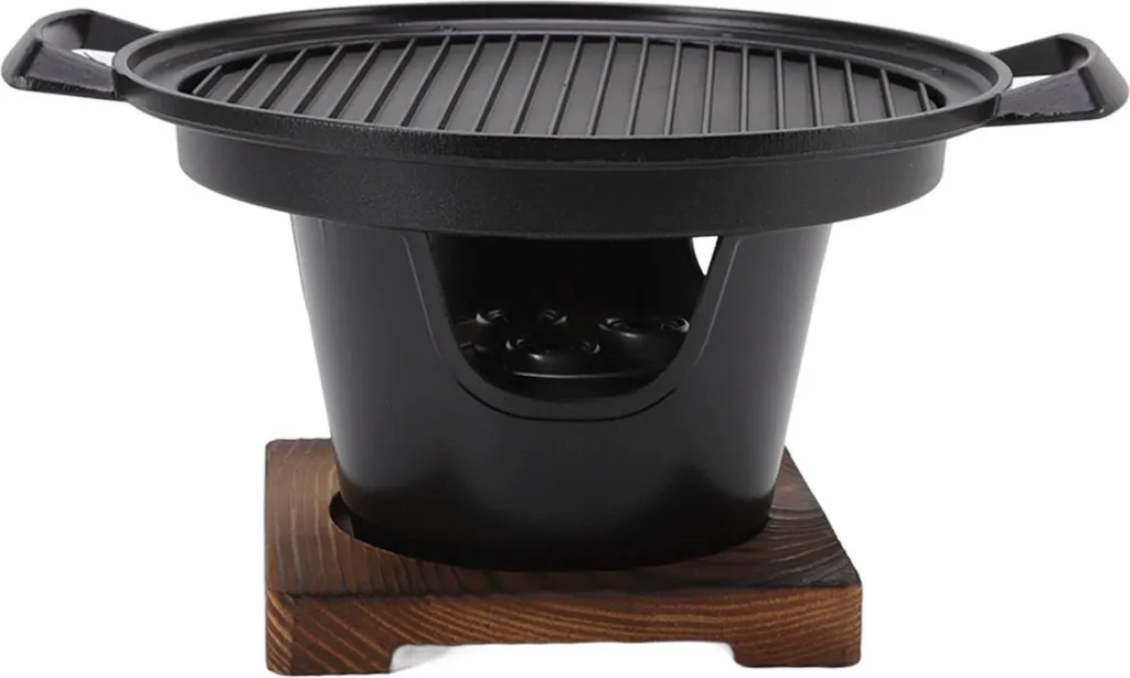 Gril de table antiadhésif nettoyage facile barbecue charbon compact