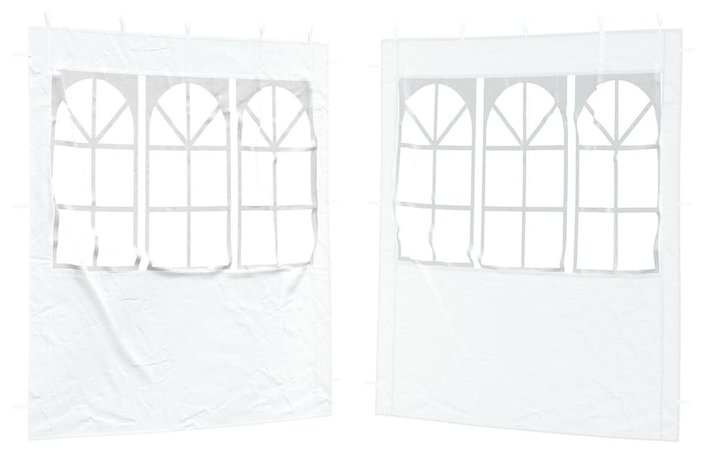 vidaXL Party Zelt Seitenteil 2 pcs 200 x 195 cm Weiß PE und Produktbild 