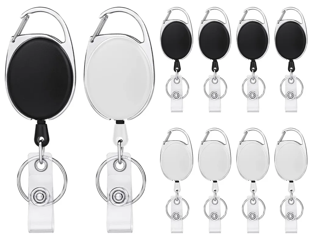 Porte-clés rétractable pour badge de travail et accès sécurisé