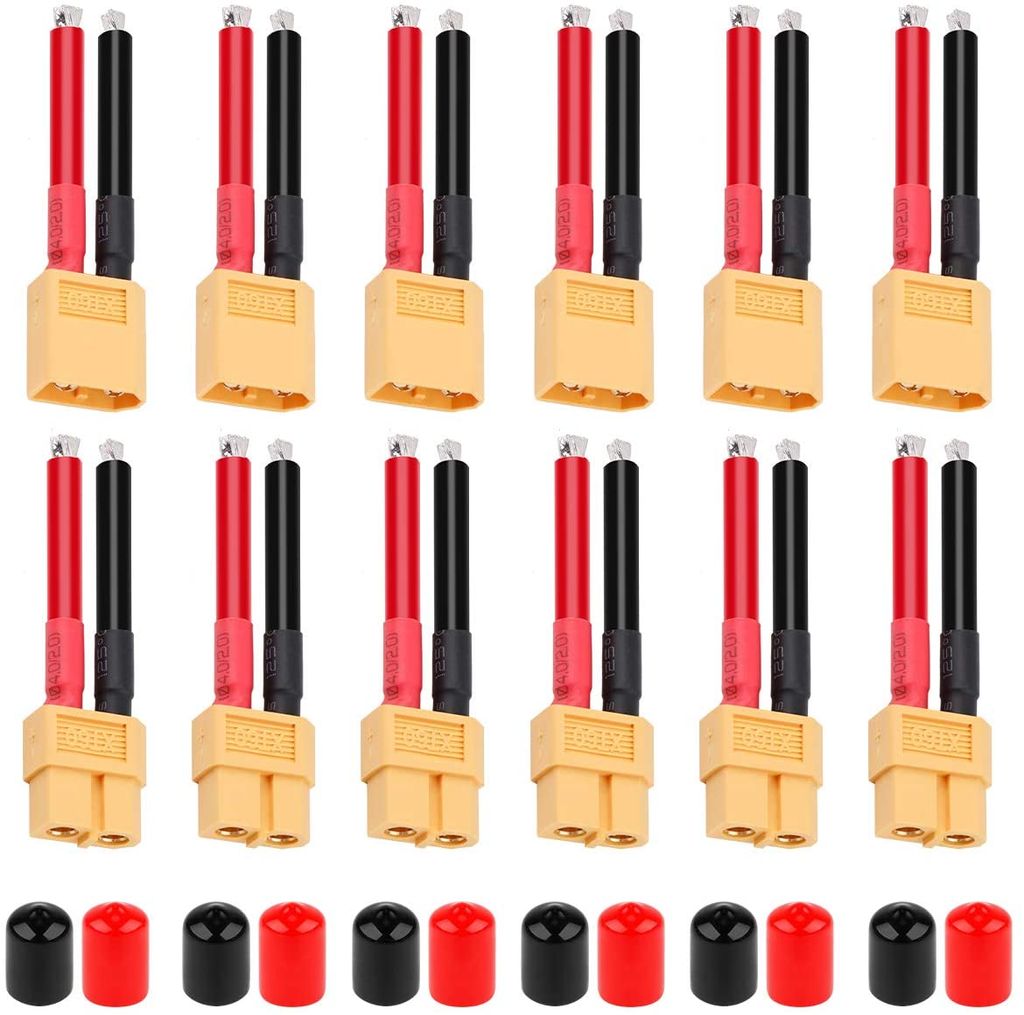 6 Paare XT60 Stecker und Buchse 12AWG Silikonkabel mit Produktbild 