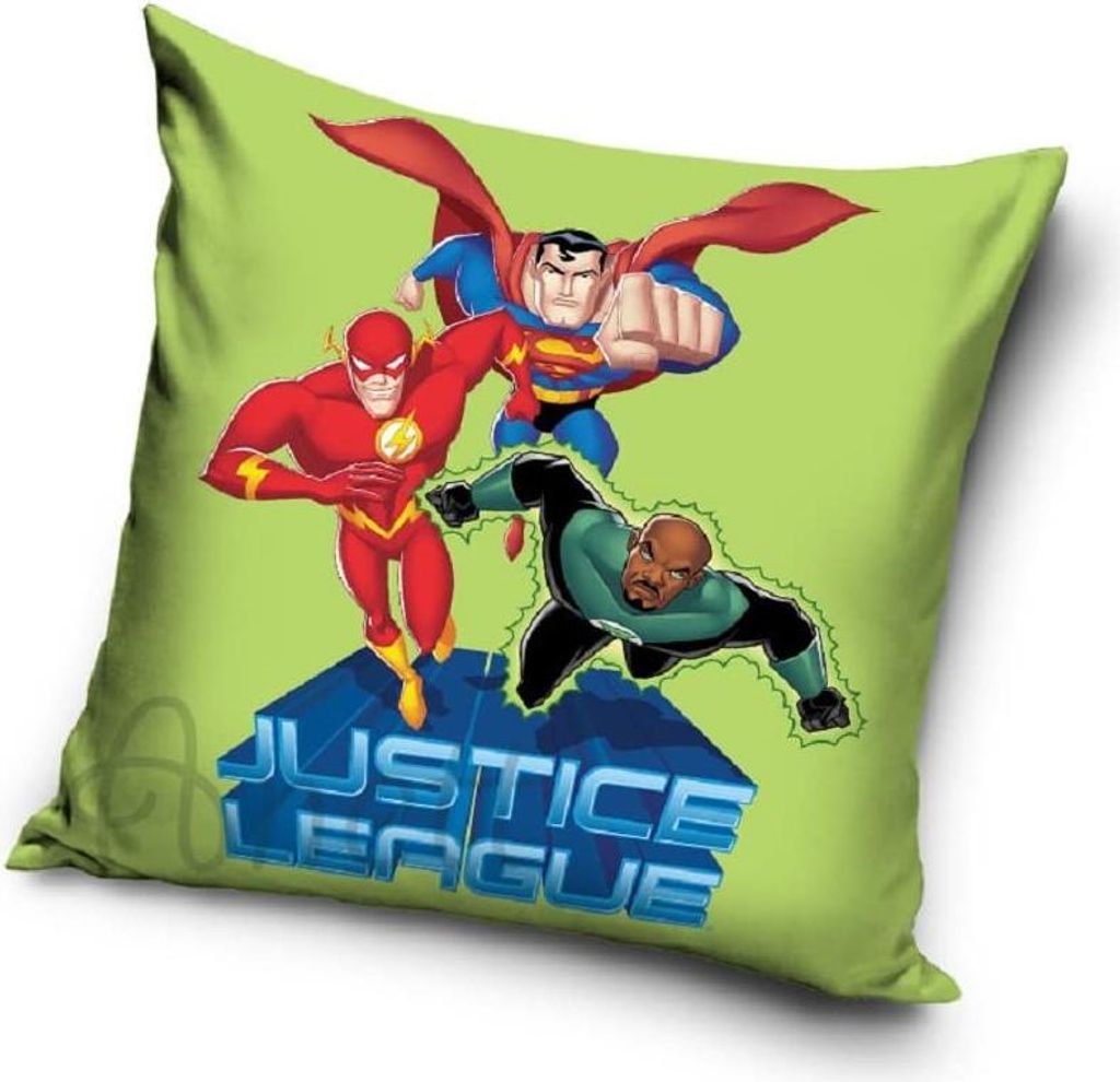 Justice League - Kopfkissenbezug grün 40x40cm